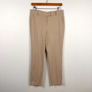 RW&Co. Womens Slim Leg Trousers Beige Size 4 Suiting Signature Fit Ankle Length